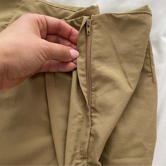 NWT Audrey Louise Reynolds Camel Italian Trench Pleat Sand Rain Shorts Beach L - Picture 7 of 10